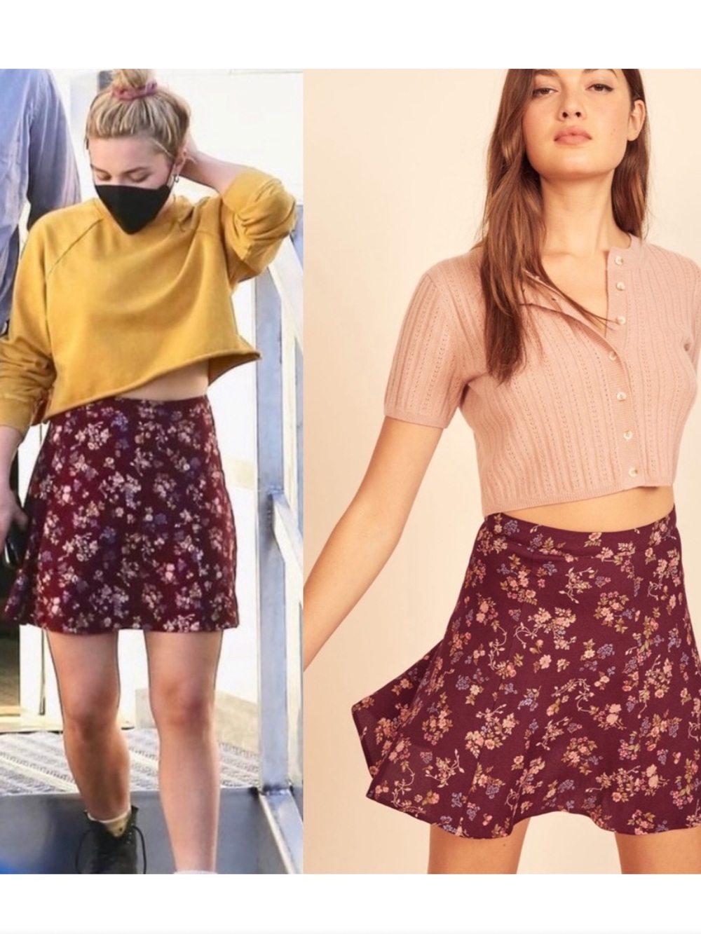 Reformation Flounce Skirt in Chantelle